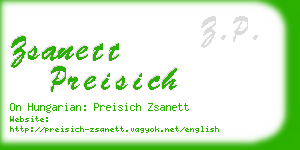 zsanett preisich business card